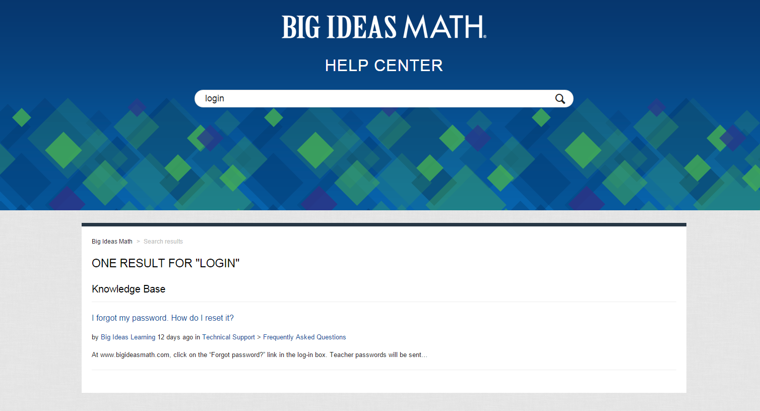 Big Ideas Learning Help Center | Big Ideas Math Blog